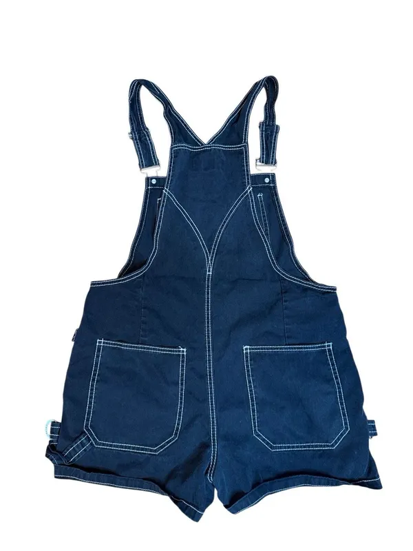 Y2K Vintage Tripp NYC Goth Punk Stuffed Overall Shorts Black Medium - Image 3