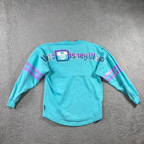 Disney Parks Walt Disney World‎ Spirit Jersey XS Turquoise Purple Long Sleeve - Image 3