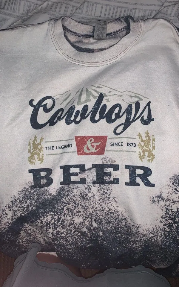 Boutique Distressed Coors Light Beer Sweatshirt! - Image 2