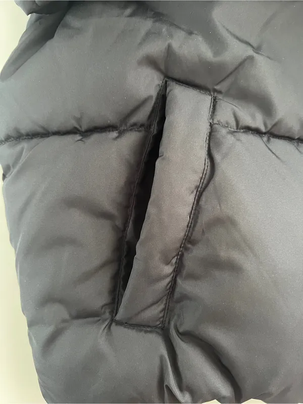 Sebby Women’s Black Cropped Oversized Puffer Jacket Size L - Image 9