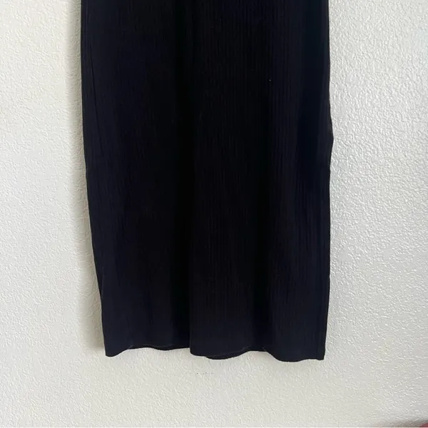 Cotton On Black Ribbed Midi Dress Size XS - Image 4