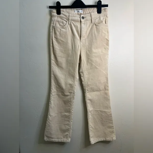 Mango Cream-Colored cropped flared Corduroy Jeans‎ - Image 6