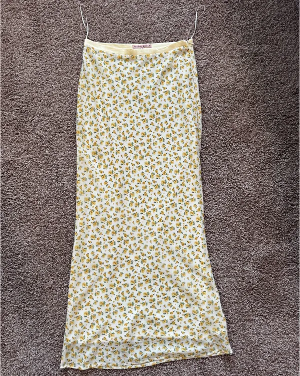 Yellow Floral Maxi Skirt - Image 2