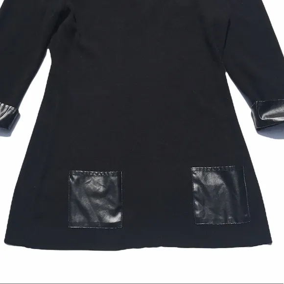 United States Sweaters Black Tunic Sweater‎ Pockets - Image 2