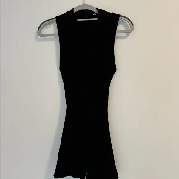 Zara Black Sleeveless Knit Romper - Image 2
