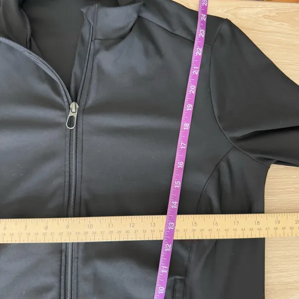 decathlon women’s ‎ large black full zip jacket active workout outdoor - Image 6