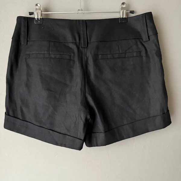 Express sz 6 black mom linen‎ shorts - Image 6