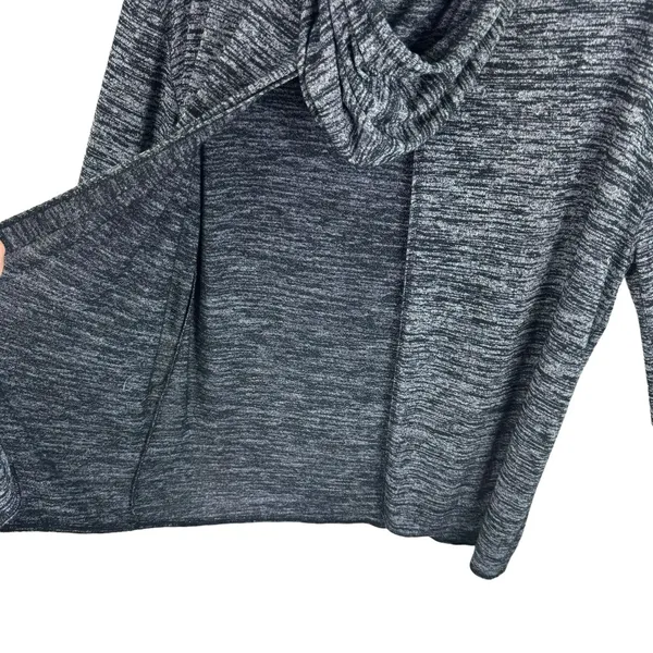 Wilfred Free Aritzia Black Hooded Lightweight Open Back Oversized Knit Top‎ S - Image 4