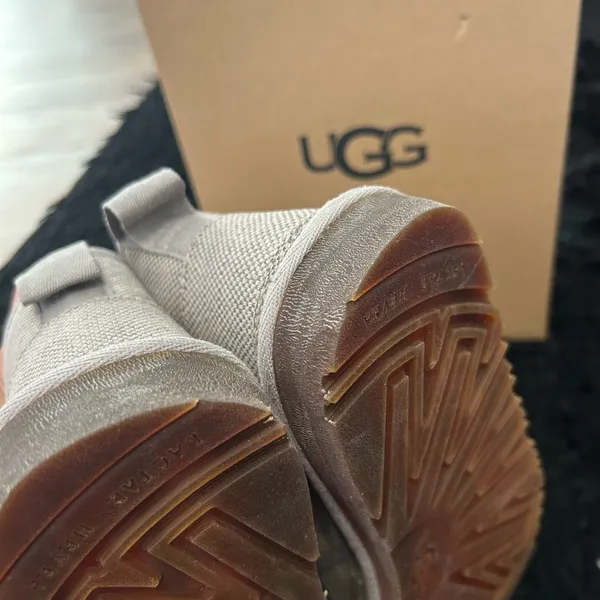 UGG Neumel gray winter fur lace up ankle boots booties shoes - Image 6