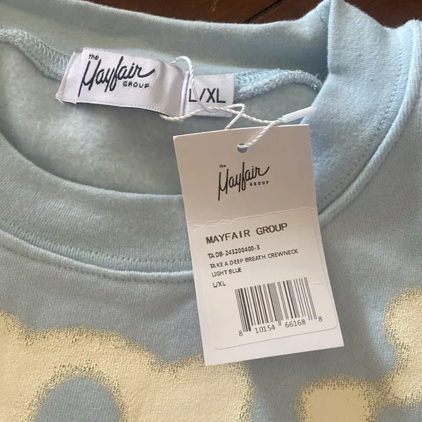 Mayfair Light Blue Sweatshirt Size L - Image 4