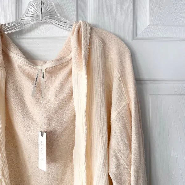 By Anthropologie Yvonne Dolman Cream Open Waterfall Shawl Cardigan NWT Small - Image 5