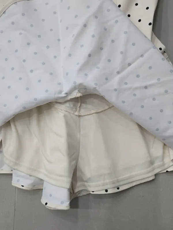 NWOT! Zara White Polka Dot Slip Romper Mini Dress with Black Dots Size M - Image 5