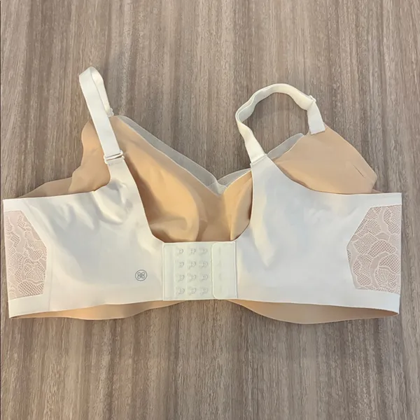 Honeylove Wireless Crossover Lace Bra Size 3X in White - Image 4