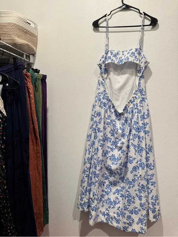 Altar’d State Bayley Blue Floral Midi Dress Size L NWOT - Image 11