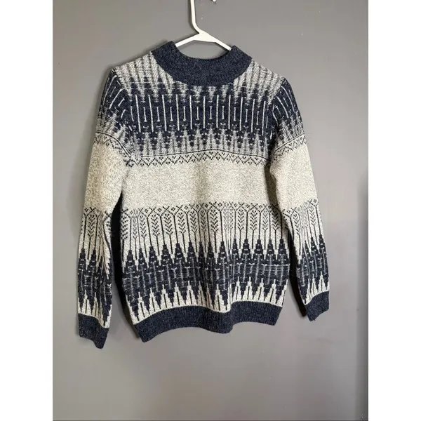 Eddie Bauer Wool Blend Fair Isle Pattern Sweater Women's Medium Vintage - Image 2
