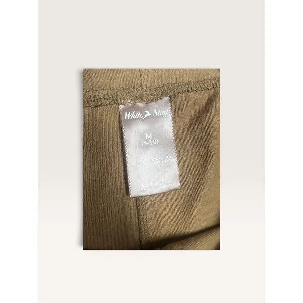 White Stag Womens M 8-10 Brown Wide Leg Pull On Stretch Pants Elastic Waist - Image 3