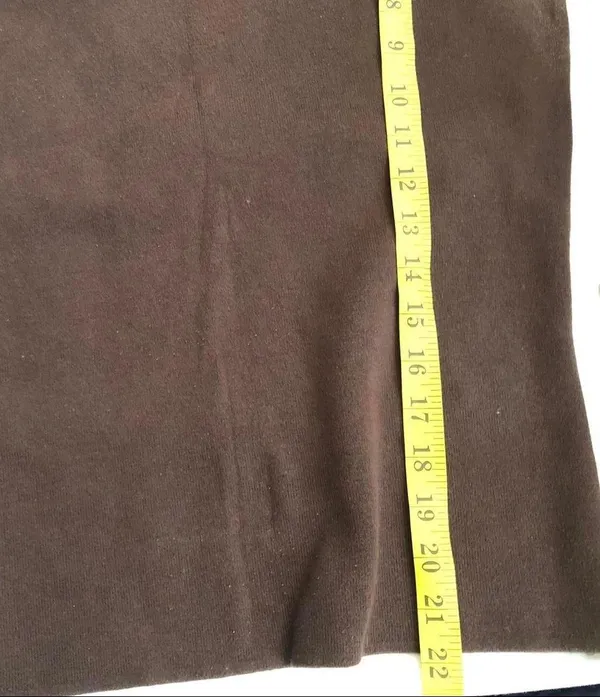1990s Designers Originals chocolate Brown square scoop neck sleeveless tank top blouse office siren core - Image 6