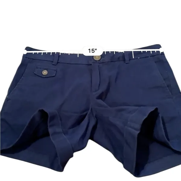 Banana Republic We Roll Up Mid Rise Shorts‎ in Comet Blue Sz 0 - Image 7