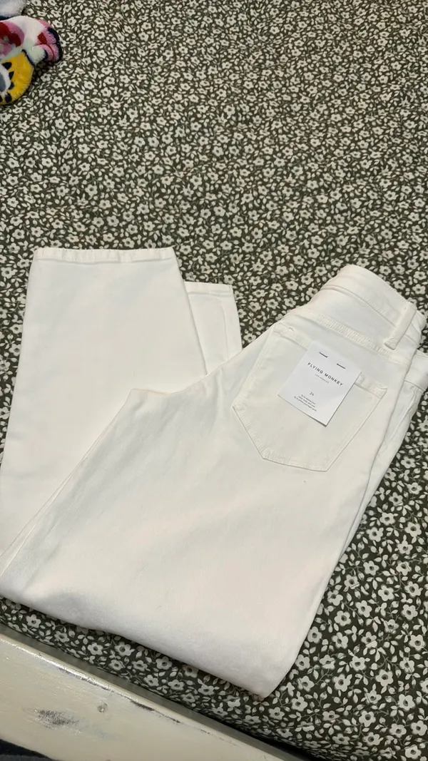 Flying monkey barrel jeans White Size 24 - Image 3