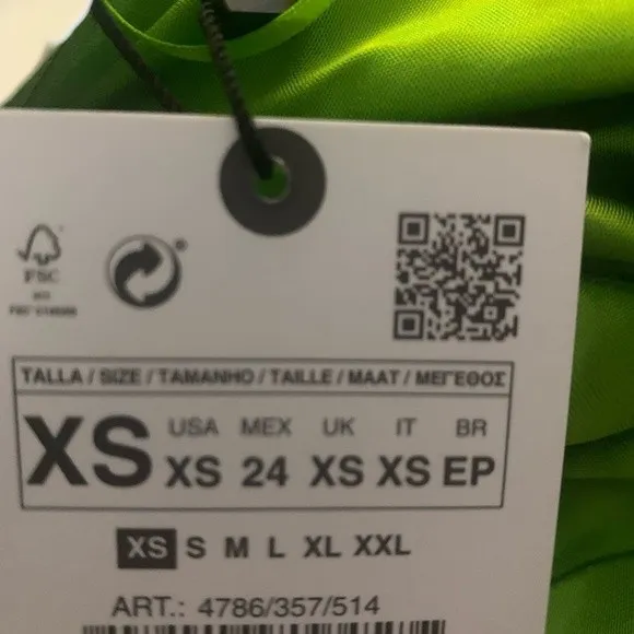 ZARA Slip Dress Lime Green Viral - Image 12