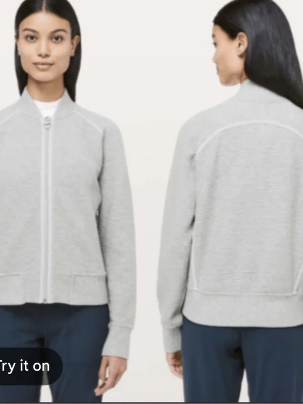 Lululemon Grey Bomber Jacket - Image 2