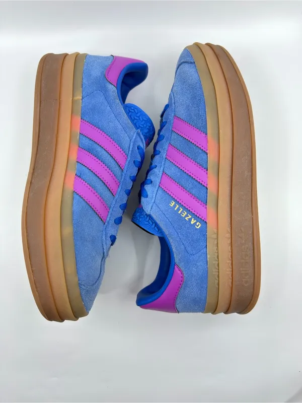Adidas Gazelle Bold Lucid Blue/ Lucid Pink Color Way. SZ 9.5 Women’s - Image 7