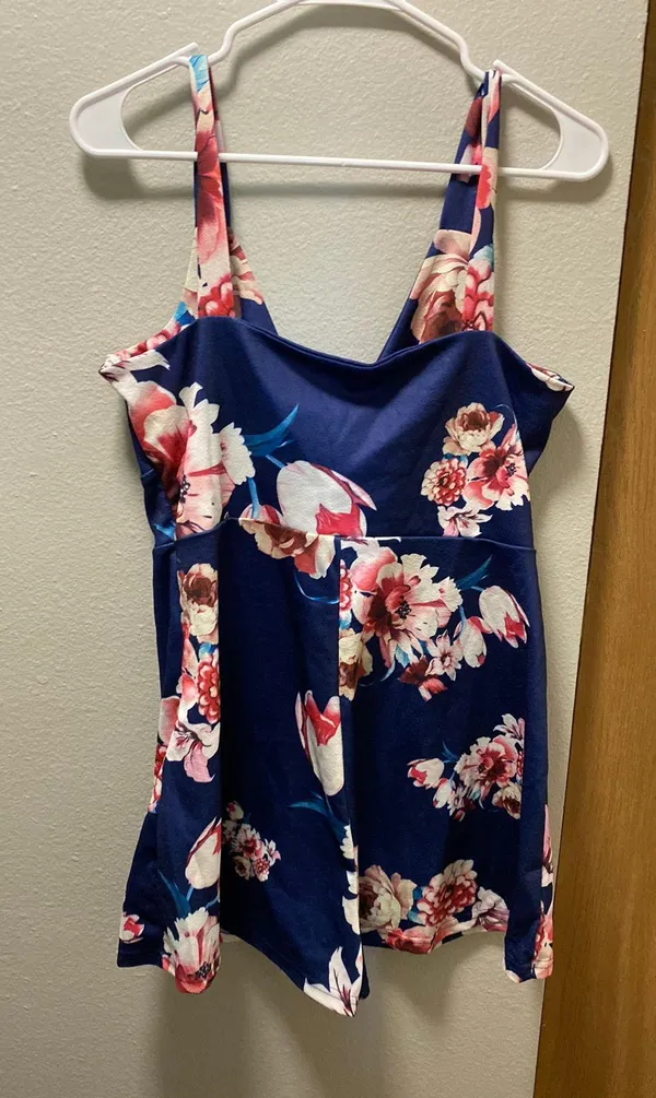 Floral Romper Blue Size L - Image 3