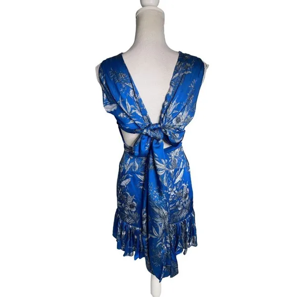 Alexis Cascara V-Neck Sleeveless Dress Blue Womens Size XS - Image 8