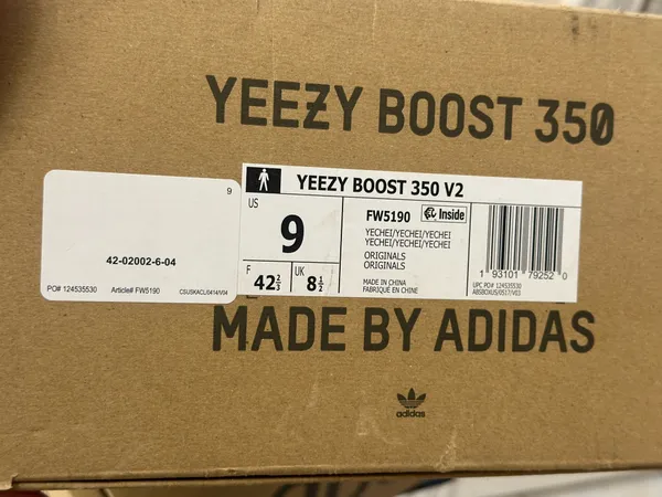 Yeezy 350 Boost V2 Adidas Sneakers Size 9 Men’s - Image 10