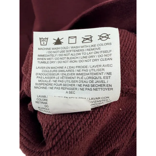 Nike Dri-Fit Embossed Logo Sweatshirt XL Burgundy Crewneck Raglan Athleisure‎ - Image 7