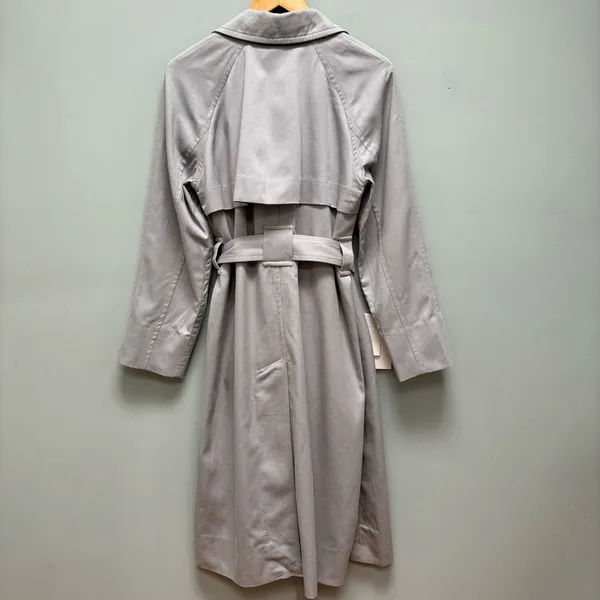 EVERLANE The Gathered Drape Trench Coat in Grey Small - Image 7
