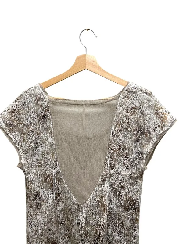 Free People Midnight Dreamer Metallic Sequin Tunic Silver Size XS Glam Wedding - Image 13