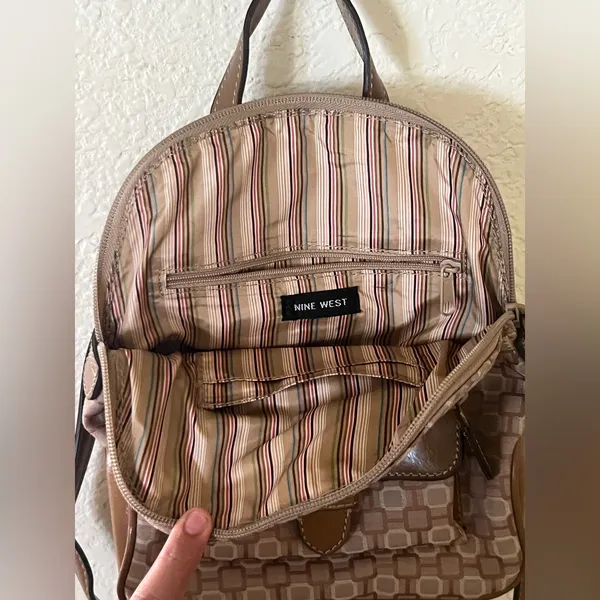 Nine West Y2k vintage Brown  mini  backpack - Image 8