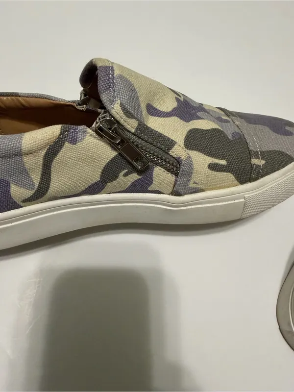 Dolce Vita Camouflage Slip-On zip side Sneakers Purple Gray women’s Size 7 camo - Image 6
