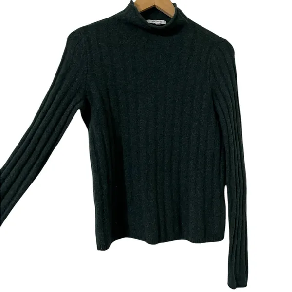 MADEWELL Cozy Evercrest Green Merino Wool Sweater Top - Image 4