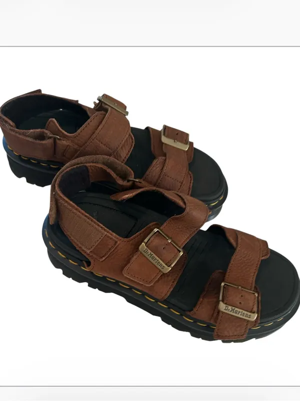 DR. MARTENS Zebzag Leather Sandal, Brown, Size 9, NWOT DISPLAY PAIR - Image 5