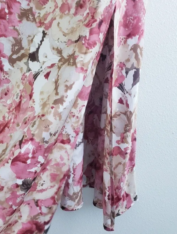 Tsher Floral Spaghetti Strap Slit Maxi Dress New - Image 5
