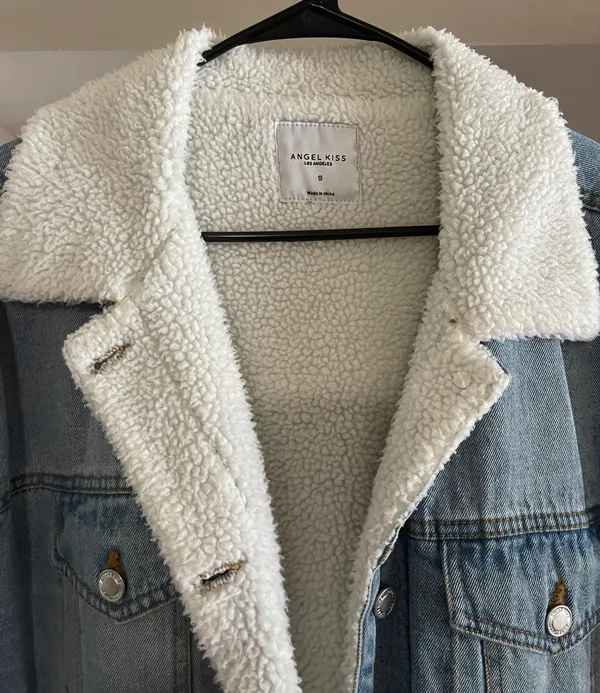 Angel Kiss Fuzzy Jean Jacket - Image 2