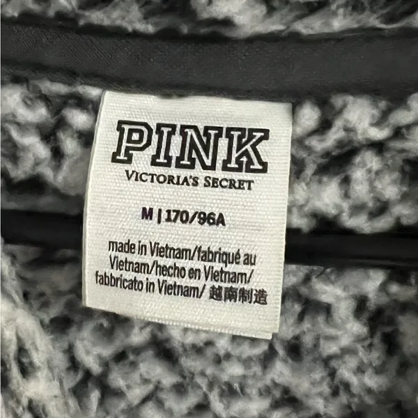 PINK Victoria's Secret Cozy Gray Cowl Neck Sweater - Image 3