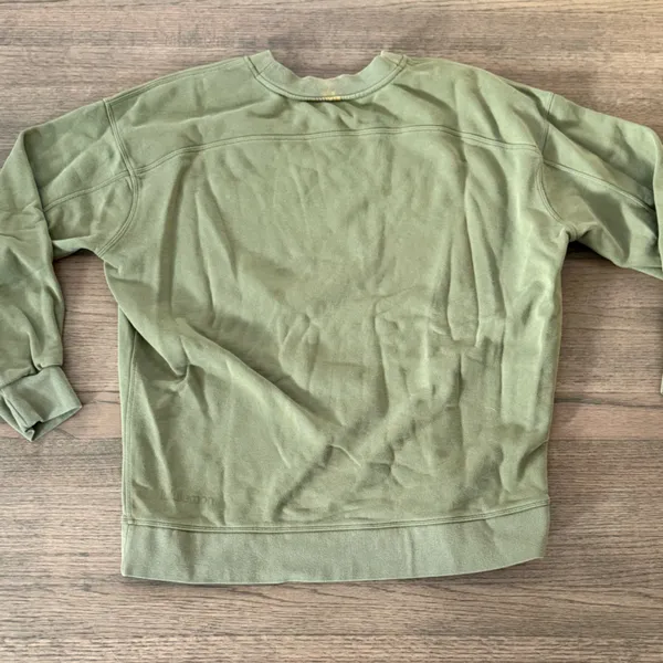 Lululemon Perfectly Oversized Crewneck in Bronze Green- Size Small - Image 4