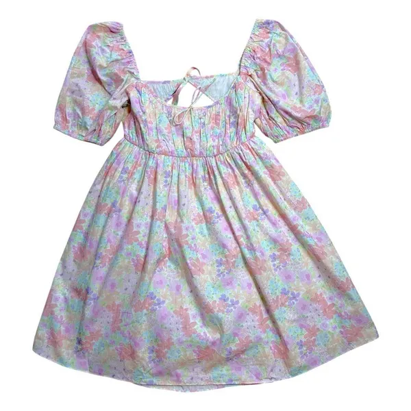 For Love & Lemons Floral Babydoll Kennedy Mini Dress Womens M - Image 3