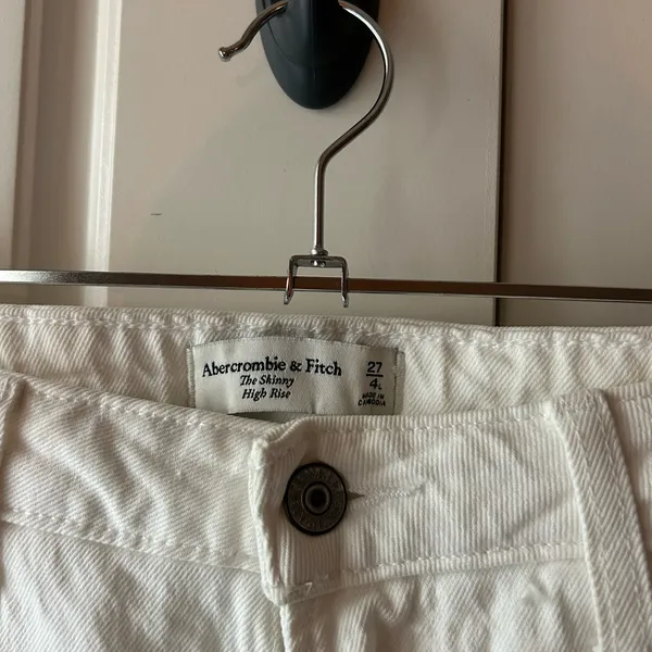 The Skinny High Rise White Distressed Jeans - Image 6