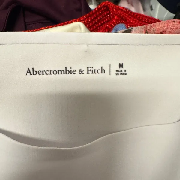 1953 | Abercrombie‎ & Fitch Matte Jersey Boatneck Long Sleeve Top White Women M - Image 6