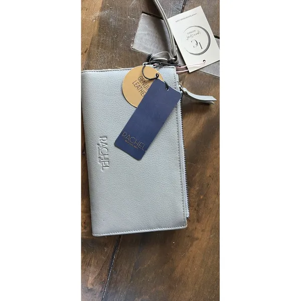 Rachel Rachel Roy Wristlet Wallet Womens OS Grey Genuine Leather Zip‎ Clutch NWT - Image 2