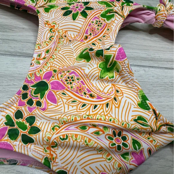 NWT Aerie Tie Cut Out One Piece Cheeky Swimsuit Lip Gloss Boho size S Small - Image 10