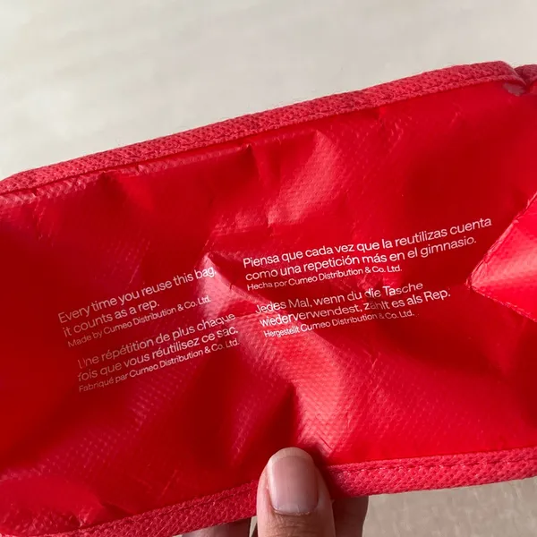 Lululemon Shopping Tote Bag Red - Small - Image 4