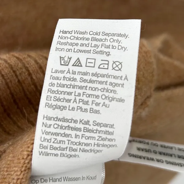 J‎ Crew Tan Wool Alpaca Blend Turtleneck Sweater Sz Med Minimalist Scandinavian - Image 4
