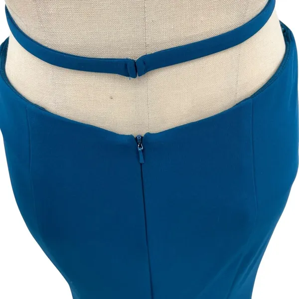 La Femme Blue Cut Out Side Slit Gown Dress Prom Formal Size‎ 4 - Image 12