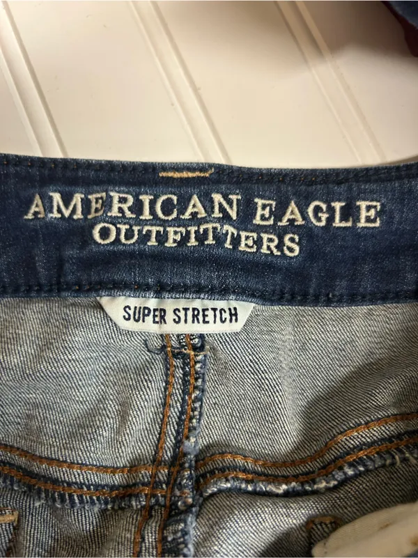 American Eagle Distressed Super Stretch Hi-Rise Jeggings Size 14 - Image 7