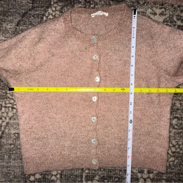 Roller Rabbit Women’s Size S Camel Tan Lurex Shine Moxie Sweater Cardigan - Image 11